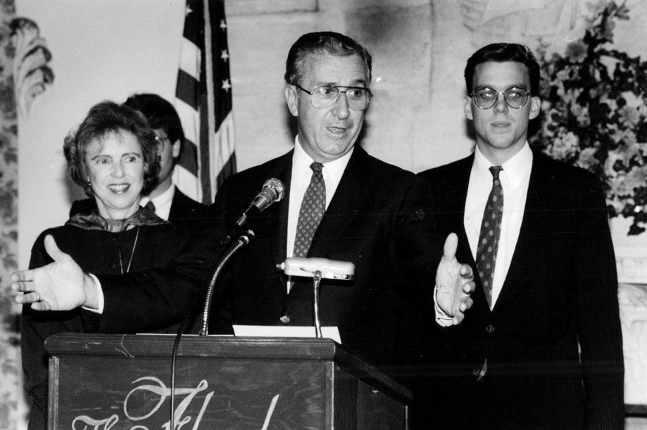 Nancy Hughes with William J. Hughes and son William Jr.